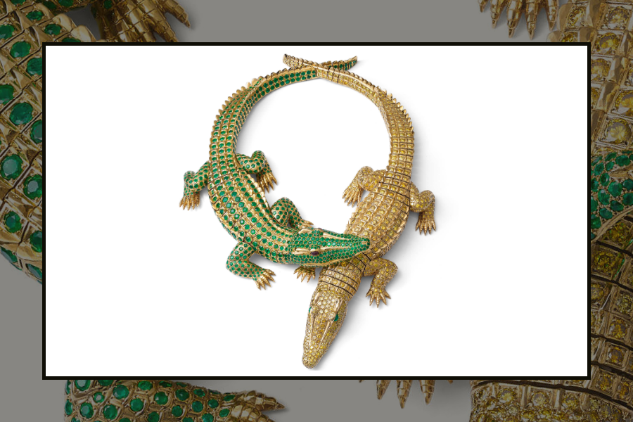 Cartier crocodile store necklace price